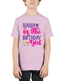 nana of the birthday girl 328# - unicorn - Youth Tee Unisex