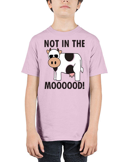 not in the mooood  - cow - Youth Tee Unisex