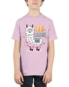 one hundredth Day of School Llama 599# - one hundred days - Youth Tee Unisex