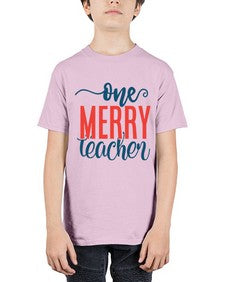 one merry teacher Style 327# - teacher - Youth Tee Unisex