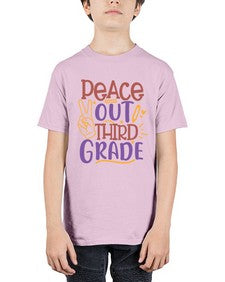peace out third grade 645# - third grade - Youth Tee Unisex