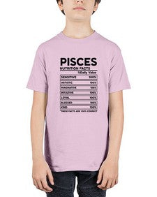 pisces Nutrition Facts 367# - pisces - Youth Tee Unisex