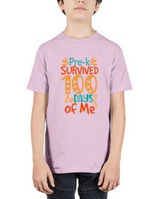 prek survived one hundred days of me 663# - one hundred days - Youth Tee Unisex