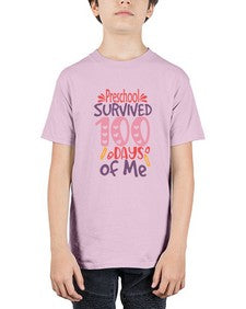 preschool grade survived days of me 683# - prek headstart - Youth Tee Unisex