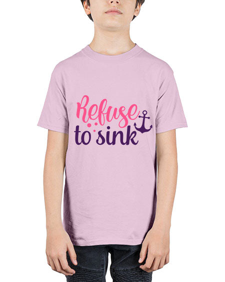 refuse to sink Style 4# - breast cancer - Youth Tee Unisex