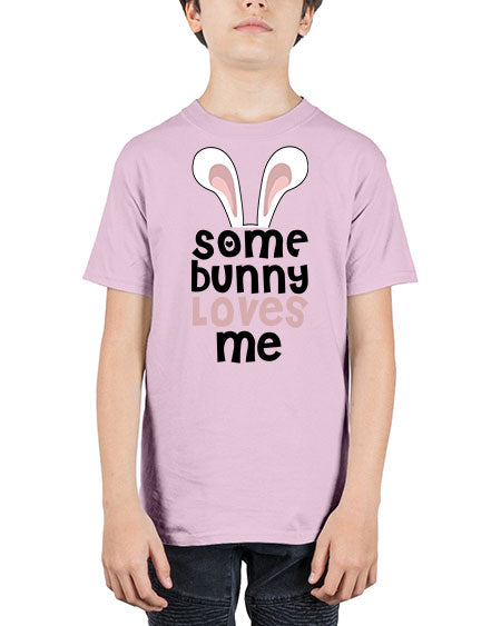 some bunny loves me - rabbit - Youth Tee Unisex