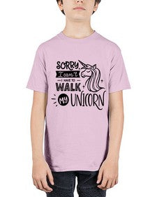 sorry i cant i have to walk black 406# - unicorn - Youth Tee Unisex
