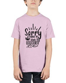sorry i have to walk my unicorn 411# - unicorn - Youth Tee Unisex