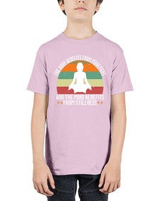 the body benefits from movement and the mind benefits from stillness  547# - yoga - Youth Tee Unisex