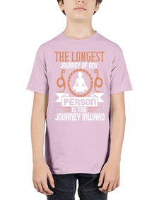 the longest journey of any person is the journey inward  550# - yoga - Youth Tee Unisex