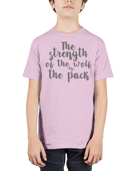the strength of the wolf is the pack - wolf - Youth Tee Unisex