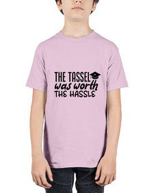 the tassel was worth the hassle 943# - graduation - Youth Tee Unisex