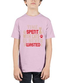 time spend with cat is never wasted Style 121# - cats - Youth Tee Unisex