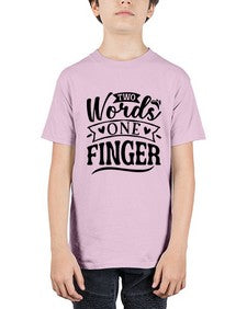 two words one finger 1193# - sassy - Youth Tee Unisex