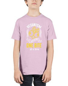 veganism saving millions one bite at a time 455# - vegan - Youth Tee Unisex