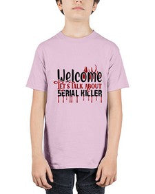 welcome lets talk about serial killer 1243# - true crime - Youth Tee Unisex