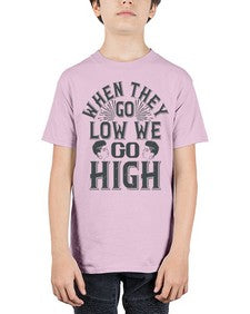 when they go low we go high Style 1# - black afro - Youth Tee Unisex