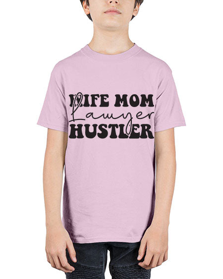 wife mom lawyer hustler 1640# - lawyer - Youth Tee Unisex