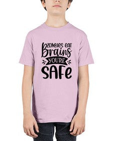 zombies eat brains youre safe 1278# - sassy - Youth Tee Unisex