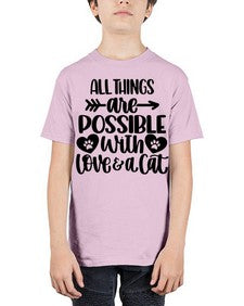 All Things Are Possible Style 75# - cats - Youth Tee Unisex