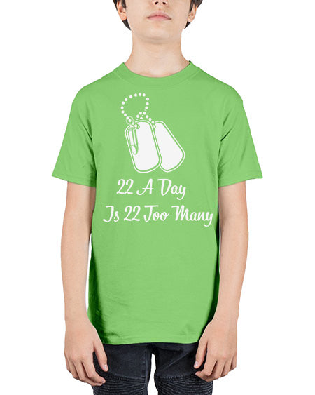 22 A Day is 22 30# - PTSD - Youth Tee Unisex
