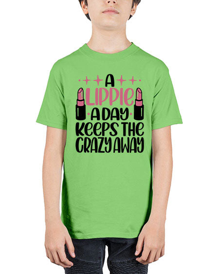 A Lippie A Day Keeps The Crazy Away Style 150# - beauty - fashion - Youth Tee Unisex