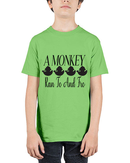 A monkey ran to and  - monkey - Youth Tee Unisex