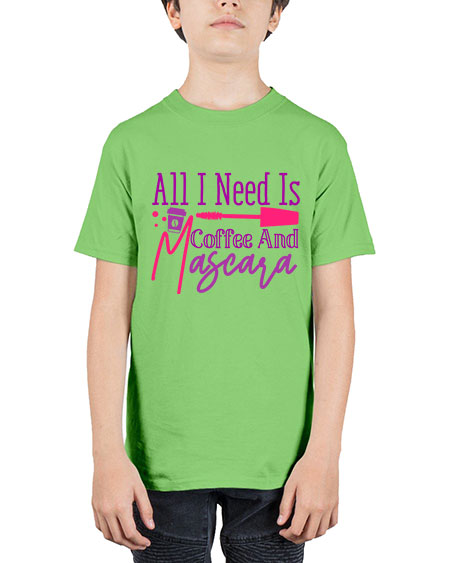 All I Need Is Coffee And Mascara Style 258# - beauty - fashion - Youth Tee Unisex