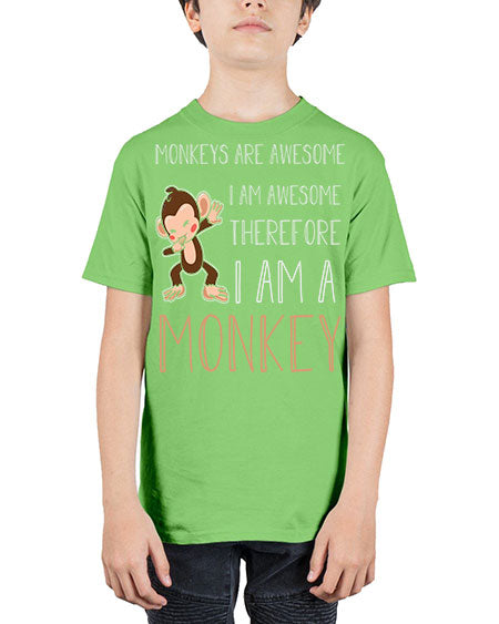 Awesome Monkey Cute Dabbing 2# - monkey - Youth Tee Unisex