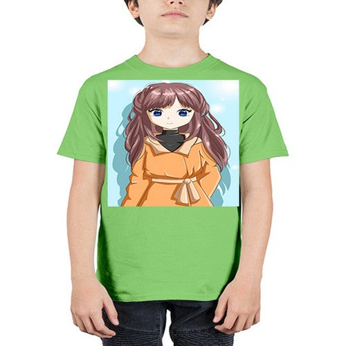 Beautiful and cool girl with yellow suit 73# - anime - Youth Tee Unisex