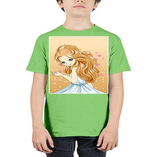 Beautiful and cute princess long blonde hair 13# - anime - Youth Tee Unisex