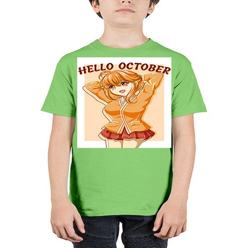 Beautiful and cute teenager girl in hello october 85# - anime - Youth Tee Unisex