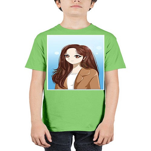 Beautiful and happy girl long hair with suit 94# - anime - Youth Tee Unisex