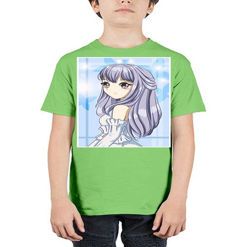 Beautiful and pretty princess silver hair 77# - anime - Youth Tee Unisex