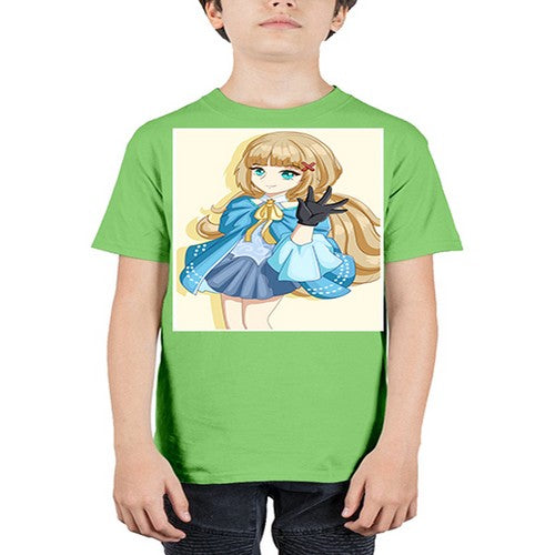 Beautiful princess long hair with blue costume 62# - anime - Youth Tee Unisex