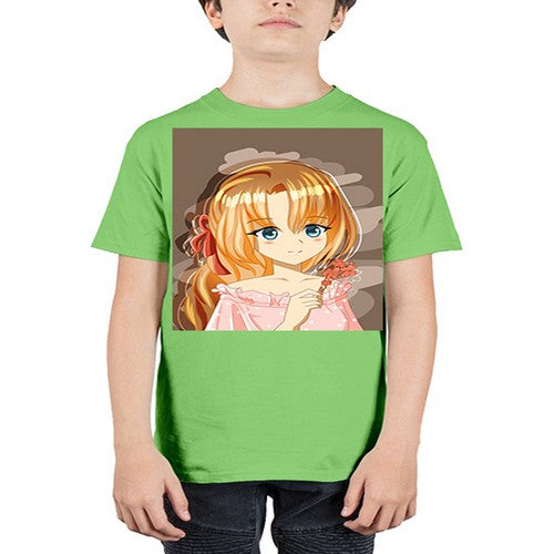 Beautiful princess with flowers 97# - anime - Youth Tee Unisex