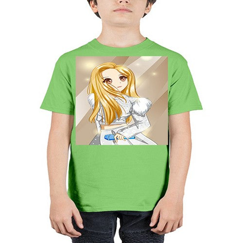 Beautiful singer girl with white dress 182# - anime - Youth Tee Unisex