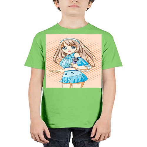 Beautiful singer woman with blue dress 179# - anime - Youth Tee Unisex
