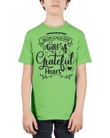 Begin Each Day With A Grateful Heart Style 139# - motivation - Youth Tee Unisex