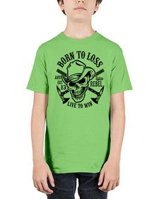 Born to loss 271# - skull and bones - Youth Tee Unisex