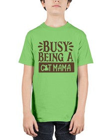 Busy Being A Cat Mama Style 2# - cats - Youth Tee Unisex