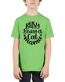 Busy Being A Cat Mama Style 80# - cats - Youth Tee Unisex