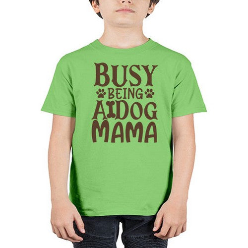 Busy Being A Dog Mama Style 124# - dogs - Youth Tee Unisex