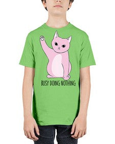Busy Doing Nothing - cats - Youth Tee Unisex