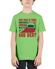 Cars come in three dimensions height width and debt 99# - car - Youth Tee Unisex
