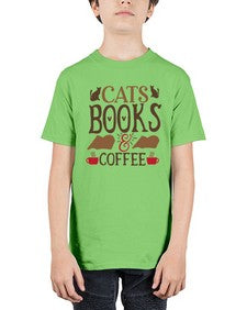 Cats Books Coffee Style 9# - cats - Youth Tee Unisex