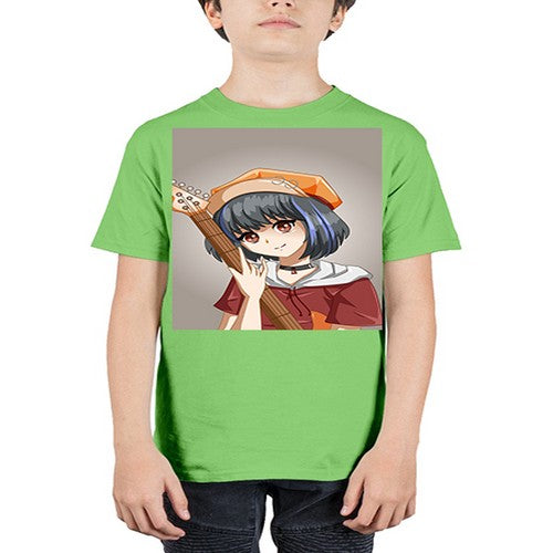 Cool and beautiful rockstar woman with guitar 8# - anime - Youth Tee Unisex