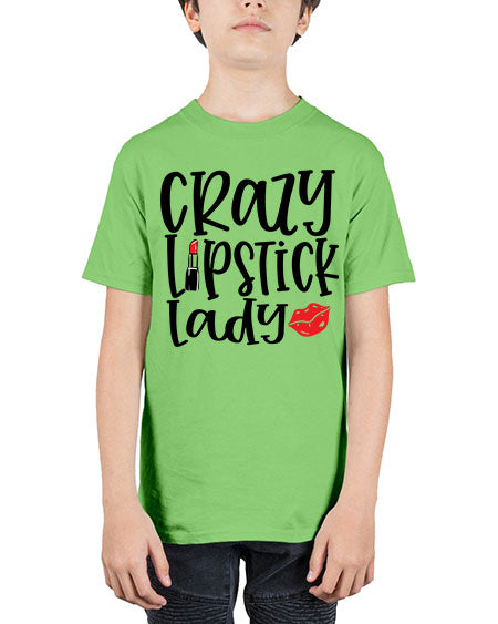 Crazy Lipstick Lady Style 240# - beauty - fashion - Youth Tee Unisex