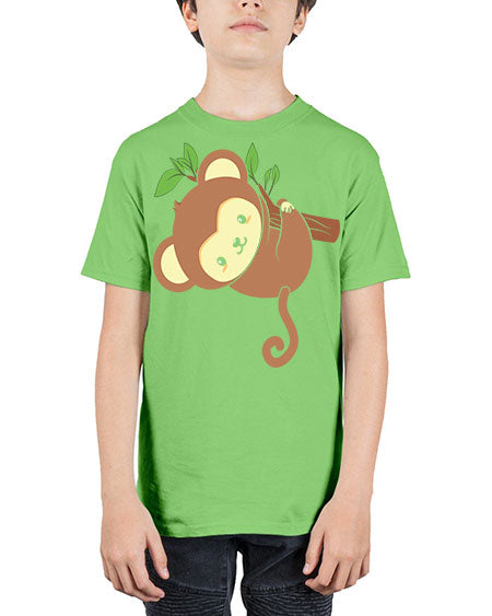 Cute Monkey Hanging on Tree 4# - monkey - Youth Tee Unisex