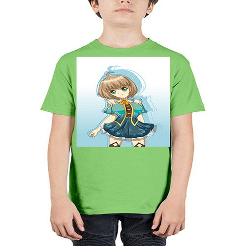 Cute and beautiful girl with blue dress game 22# - anime - Youth Tee Unisex